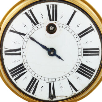French gilt-brass oignon-type verge pocket watch Circa 1680