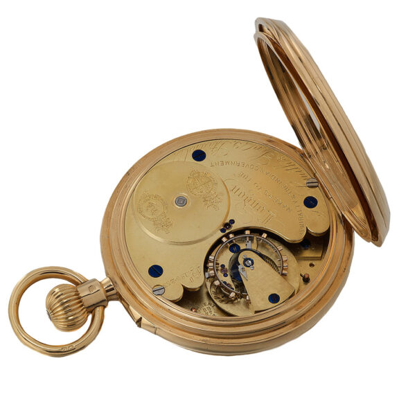 English gold lever with 52½ minute carrousel Circa 1900 English gold lever with 52½ minute carrousel Circa 1900