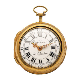 Swiss gilt-metal pair-cased verge pocket watch Circa 1760