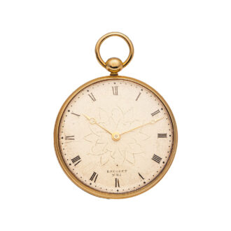 French gold pendant watch with experimental balance Circa 1840