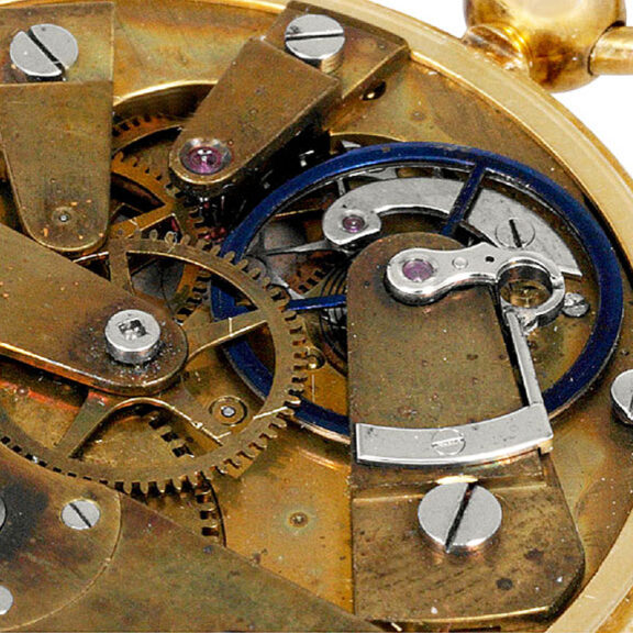 French gold pendant watch with experimental balance Circa 1840 French gold pendant watch with experimental balance Circa 1840