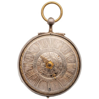 Italian silver Bassine-type pocket watch with alarm Circa 1720