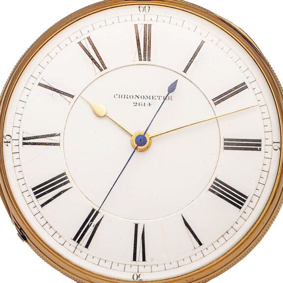 English gold lever chronometer with centre seconds Circa 1907 English gold lever chronometer with centre seconds Circa 1907