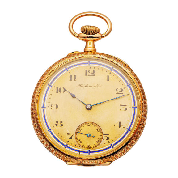 Swiss 14k gold open faced pocket dress watch Circa 1925