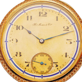 Swiss 14k gold open faced pocket dress watch Circa 1925
