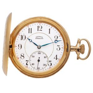 American 14K yellow gold full hunter pocket watch Circa 1921