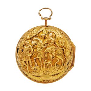 English gold pair cased repoussé verge watch Circa 1760