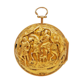 English gold pair cased repoussé verge watch Circa 1760