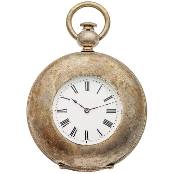 Large Swiss eight-day going railroad pocket watch Circa 1870