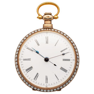 Large Swiss gilded lever watch for the Chinese market Circa 1900