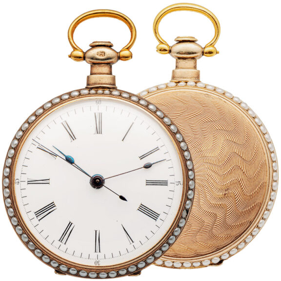 Large Swiss gilded lever watch for the Chinese market Circa 1900
