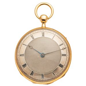 Swiss 18K gold quarter repeating verge pocket watch Circa 1810