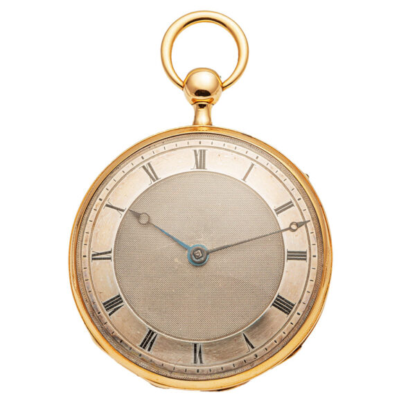 Swiss 18K gold quarter repeating verge pocket watch Circa 1810