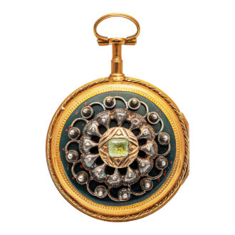 Gold verge pocket watch with date of the month Circa 1785