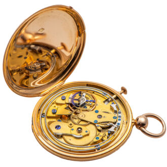 French 18K gold quarter repeating pocket watch Circa 1935