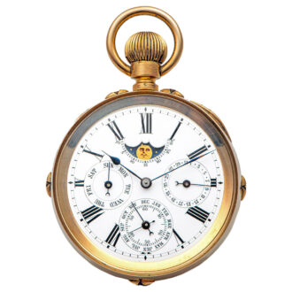Triple calendar world time watch with double dial Circa 1890