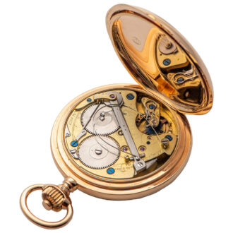 German pink gold self-winding full hunter watch Circa 1898