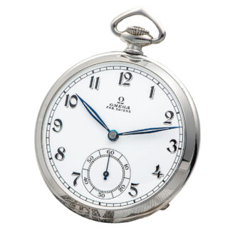 Swiss stainless steel Art Deco pocket watch Circa 1934