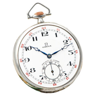 Swiss stainless steel Art Deco pocket watch Circa 1923