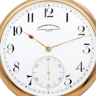 Rare Swiss yellow gold chronomètre Royal lever watch Circa 1910
