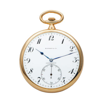 Fine Swiss 18K yellow gold open faced pocket watch Circa 1910