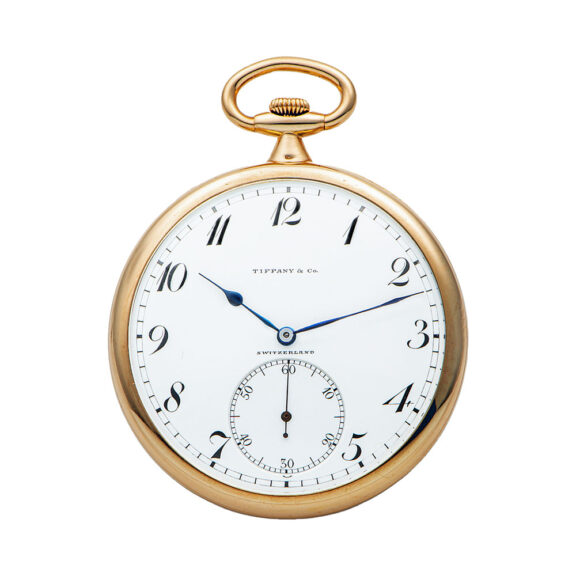 Fine Swiss 18K yellow gold open faced pocket watch Circa 1910