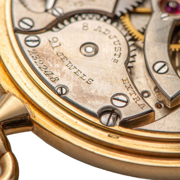 Fine Swiss 18K yellow gold open faced pocket watch Circa 1910 Fine Swiss 18K yellow gold open faced pocket watch Circa 1910