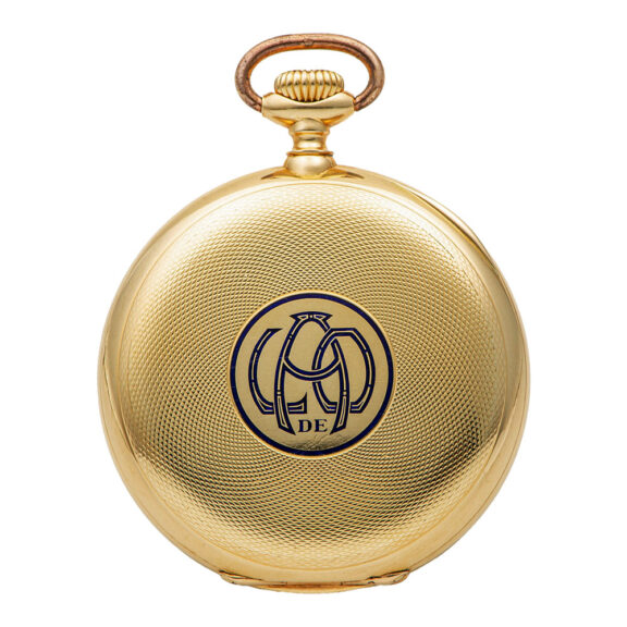 Swiss gold open faced pocket watch with 24-hour dial Circa 1910 Swiss gold open faced pocket watch with 24-hour dial Circa 1910