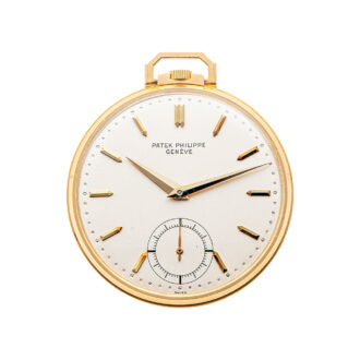 Swiss gold open faced watch by Patek Philippe Circa 1960