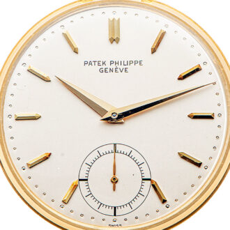 Swiss gold open faced watch by Patek Philippe Circa 1960