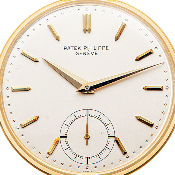 Swiss gold open faced watch by Patek Philippe Circa 1960 Swiss gold open faced watch by Patek Philippe Circa 1960
