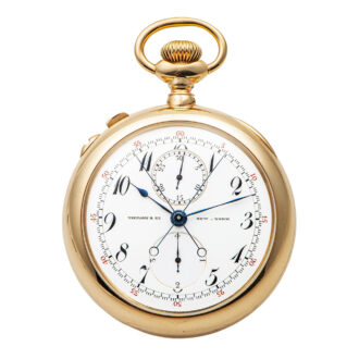 Swiss 18 Carat gold split seconds lever chronograph Circa 1893