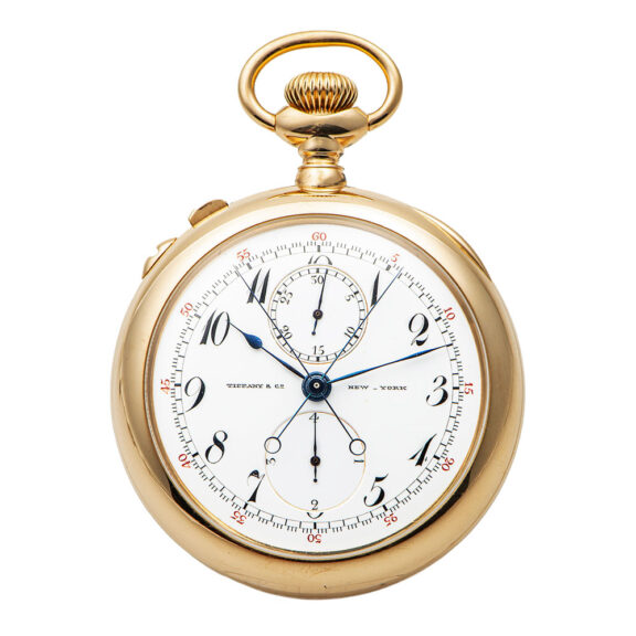 Swiss 18 Carat gold split seconds lever chronograph Circa 1893