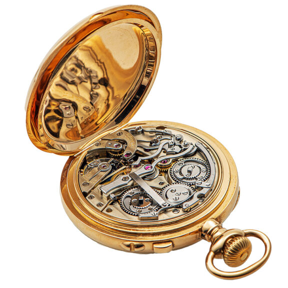 Swiss 18K gold split-seconds lever chronograph Circa 1893 Swiss 18K gold split-seconds lever chronograph Circa 1893