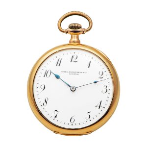 Fine Swiss gold open faced keyless pocket watch Circa 1890