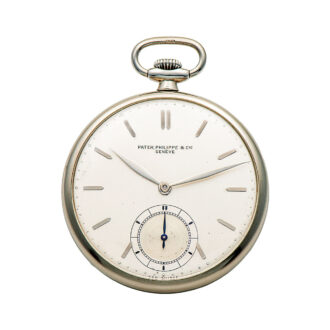 Swiss stainless steel open faced lever pocket watch Circa 1932