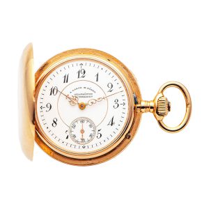 Small German 18K gold Glashütte full hunter pocket watch Circa 1895