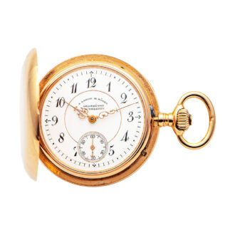 Small German 18K gold Glashütte full hunter pocket watch Circa 1895