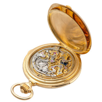 Remarkable Swiss full hunter with five complications Circa 1900