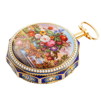 Extremely rare Swiss gold automaton cylinder watch Circa 1815 Extremely rare Swiss gold automaton cylinder watch Circa 1815