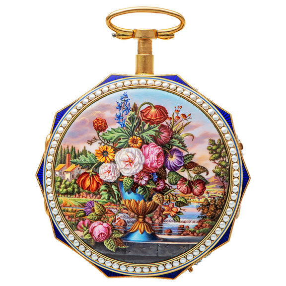 Extremely rare Swiss gold automaton cylinder watch Circa 1815 Extremely rare Swiss gold automaton cylinder watch Circa 1815