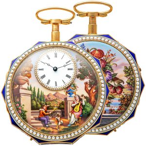 Extremely rare Swiss gold automaton cylinder watch Circa 1815