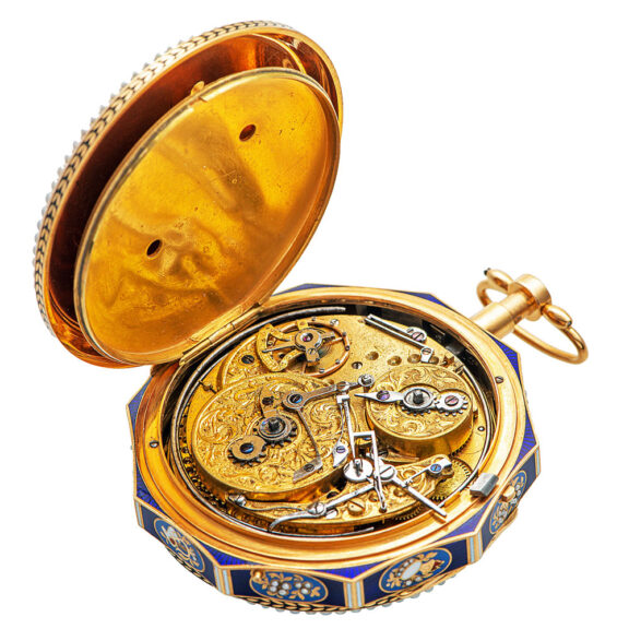 Extremely rare Swiss gold automaton cylinder watch Circa 1815 Extremely rare Swiss gold automaton cylinder watch Circa 1815