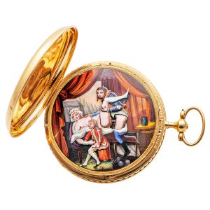 Swiss musical watch with concealed erotic automaton Circa 1800