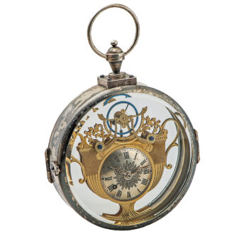Large Austrian silver key wind verge pocket watch Circa 1900