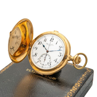 Swiss 18K gold minute repeater with chronograph Circa 1915