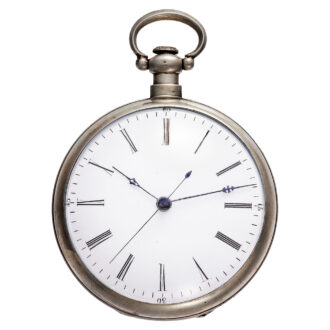 Swiss silver open faced watch for the Chinese market Circa 1860