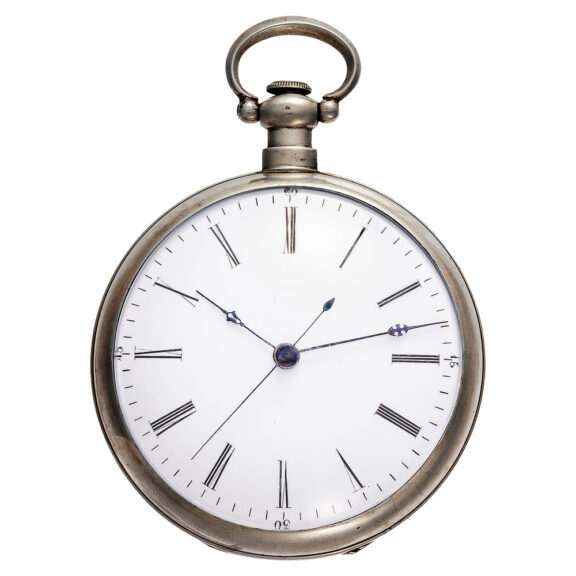 Swiss silver open faced watch for the Chinese market Circa 1860