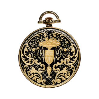 Swiss gold and enamel Art Deco pocket watch Circa 1920