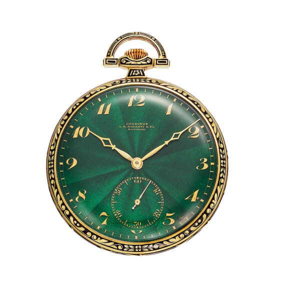 Swiss gold and enamel Art Deco pocket watch Circa 1920 Swiss gold and enamel Art Deco pocket watch Circa 1920